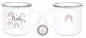 Preview: ♥ Becher Tasse Emaillebecher ganz viele Regenbogen, Mädchen, Einschulung KITA Wunschname, Dankeschön, Geburtstag, Abschied, Jubiläum, Geschenk, Kommunion, Firmung Konfirmation, Becher von Lüttentüddel